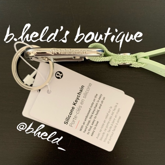 lululemon Silicone Keychain in Kohlrabi Green/White One Size Brand New NWT - Picture 7 of 10